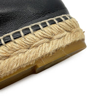 Load image into Gallery viewer, CHANEL CC Logo espadrilles Black/SilverG29762 Patent Leather Raffia Size 37