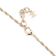 Load image into Gallery viewer, CHANEL CC Logo Circle Necklace Gold Plated Faux Pearl