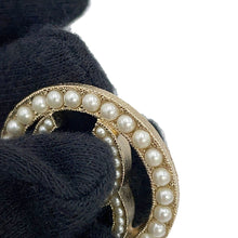 Load image into Gallery viewer, CHANEL CC Logo Circle Necklace Gold Plated Faux Pearl