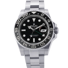 Load image into Gallery viewer, ROLEX GMT Master II W40mm Stainless Steel Black Dial126710GRNR