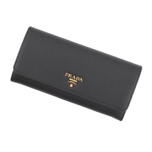 Load image into Gallery viewer, PRADA Bifold WalletNagazai Cloth Black1MH132_QWA_F0002 Saffiano LeatherLeather