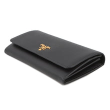 Load image into Gallery viewer, PRADA Bifold WalletNagazai Cloth Black1MH132_QWA_F0002 Saffiano LeatherLeather