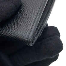 Load image into Gallery viewer, PRADA Bifold WalletNagazai Cloth Black1MH132_QWA_F0002 Saffiano LeatherLeather
