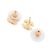 将图像加载到图库查看器中,CHANEL CC Logo Rhinestone Earrings Gold/Multicolor Metal Rhinestone