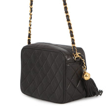 Load image into Gallery viewer, CHANEL ChainShoulder Fringe Black Lambskin