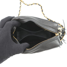 Load image into Gallery viewer, CHANEL ChainShoulder Fringe Black Lambskin