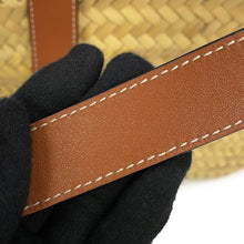 将图像加载到图库查看器中,LOEWE Basket Bag Natural/Orange/BrownA223S92X01 Raffia Leather Size Medium