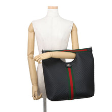 将图像加载到图库查看器中,GUCCI Gillio Large Tote Japan Limited Edition Black865452 MicroGuccissimaLeather Size Large