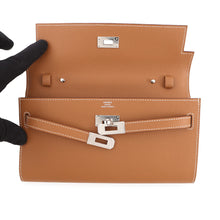 Load image into Gallery viewer, HERMES Kelly wallet long to go Gold Epsom