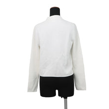 Load image into Gallery viewer, HERMES Félonerie Long Sleeve Cardigan Size 36 WhiteH6E2732D8TL Rayon88% Nylon9% Polyurethane3%