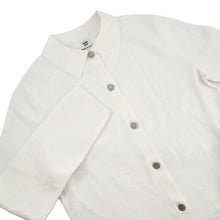 Load image into Gallery viewer, HERMES Félonerie Long Sleeve Cardigan Size 36 WhiteH6E2732D8TL Rayon88% Nylon9% Polyurethane3%