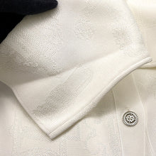 Load image into Gallery viewer, HERMES Félonerie Long Sleeve Cardigan Size 36 WhiteH6E2732D8TL Rayon88% Nylon9% Polyurethane3%