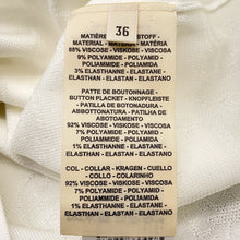 Load image into Gallery viewer, HERMES Félonerie Long Sleeve Cardigan Size 36 WhiteH6E2732D8TL Rayon88% Nylon9% Polyurethane3%