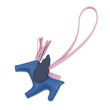 Load image into Gallery viewer, HERMES Rodeo Pegasus Blue France / Blue Saphir / Mauve Sylvestre Lambskin Swift Leather Size PM