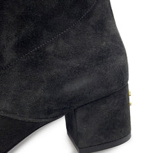 Load image into Gallery viewer, CHANEL CC Logo Long Boots BlackG45903 Suede Calf Leather Size 36 1/2