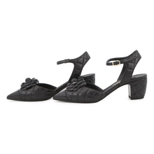 Load image into Gallery viewer, CHANEL Camellia Pumps BlackG38365 Lambskin Size 36C