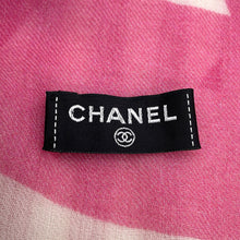 Load image into Gallery viewer, CHANEL CC Logo Large Stole Pink/White Cashmere100%