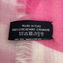 Load image into Gallery viewer, CHANEL CC Logo Large Stole Pink/White Cashmere100%