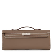 Load image into Gallery viewer, HERMES Kelly cut Etoupe Swift Leather