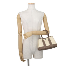 将图像加载到图库查看器中,HERMES Neo Garden Etoupe/Vanilla Toile Officier Negonda Leather Size 23