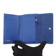 Load image into Gallery viewer, CHANEL Boy Chanel Tri-Fold Wallet BlueA84385 Caviar Leather