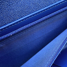 Load image into Gallery viewer, CHANEL Boy Chanel Tri-Fold Wallet BlueA84385 Caviar Leather