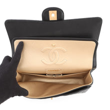 Load image into Gallery viewer, CHANEL Matelasse Double Flap Icon Chain Shoulder Bag BlackA01112 Lambskin Size 25