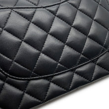 Load image into Gallery viewer, CHANEL Matelasse Double Flap Icon Chain Shoulder Bag BlackA01112 Lambskin Size 25