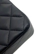 Load image into Gallery viewer, CHANEL Matelasse Double Flap Icon Chain Shoulder Bag BlackA01112 Lambskin Size 25
