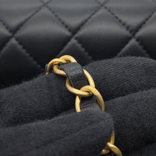Load image into Gallery viewer, CHANEL Matelasse Double Flap Icon Chain Shoulder Bag BlackA01112 Lambskin Size 25