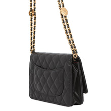 Load image into Gallery viewer, CHANEL Matelasse Chain wallet Black Caviar Leather