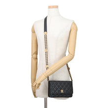 Load image into Gallery viewer, CHANEL Matelasse Chain wallet Black Caviar Leather