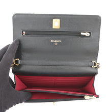 Load image into Gallery viewer, CHANEL Matelasse Chain wallet Black Caviar Leather
