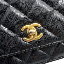 Load image into Gallery viewer, CHANEL Matelasse Chain wallet Black Caviar Leather