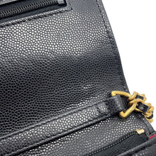 Load image into Gallery viewer, CHANEL Matelasse Chain wallet Black Caviar Leather