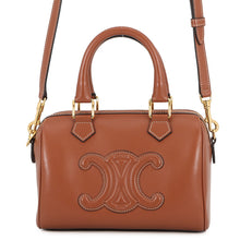 Load image into Gallery viewer, CELINE Cuir Triomphe 2WAY Travel Bag Tan113773DU3.04LU Smooth Calf Leather Size Small