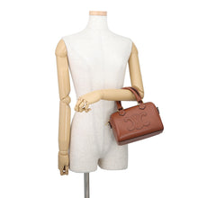 Load image into Gallery viewer, CELINE Cuir Triomphe 2WAY Travel Bag Tan113773DU3.04LU Smooth Calf Leather Size Small