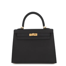 将图像加载到图库查看器中,HERMES Kelly Sellier Black Epsom Size 25