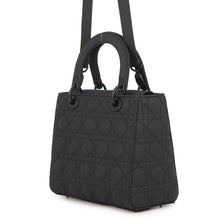 将图像加载到图库查看器中,Dior Lady Dior Bag BlackM0565SLOI_M989 Ultra Matt Calf Leather Size Medium