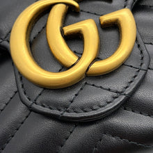 Load image into Gallery viewer, GUCCI GG Marmont Chain wallet Black474575 Leather