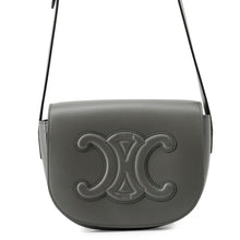 将图像加载到图库查看器中,CELINE Folco Cuil Triomphe Gray198263 Calf Leather