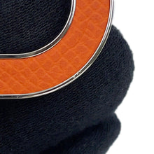 Load image into Gallery viewer, HERMES Chaine d'Ancre Brooch Orange Epsom Metal