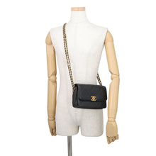 将图像加载到图库查看器中,CHANEL Matelasse Single Flap Chain Logo Shoulder Bag BlackAS4862 B16572 Lambskin