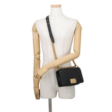 Load image into Gallery viewer, CHANEL Boy Chanel V Stitch BlackA67085 Caviar Leather Size Small