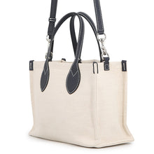 Load image into Gallery viewer, GUCCI Printed Logo Tote Bag Beige/Navy772144 Canvas Leather