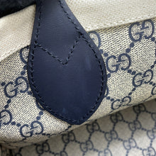 Load image into Gallery viewer, GUCCI Printed Logo Tote Bag Beige/Navy772144 Canvas Leather