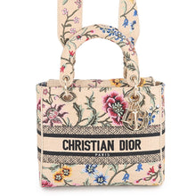 将图像加载到图库查看器中,Dior Lady D-Lite Floral 2WAY Handbag Beige/Multicolor Raffia Canvas Size Medium