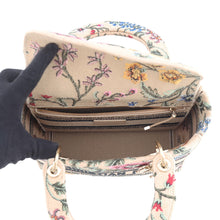 将图像加载到图库查看器中,Dior Lady D-Lite Floral 2WAY Handbag Beige/Multicolor Raffia Canvas Size Medium
