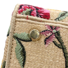 Load image into Gallery viewer, Dior Lady D-Lite Floral 2WAY Handbag Beige/Multicolor Raffia Canvas Size Medium