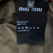 Load image into Gallery viewer, MIUMIU Logo cap Size L Brown5HC179 Cotton1000%